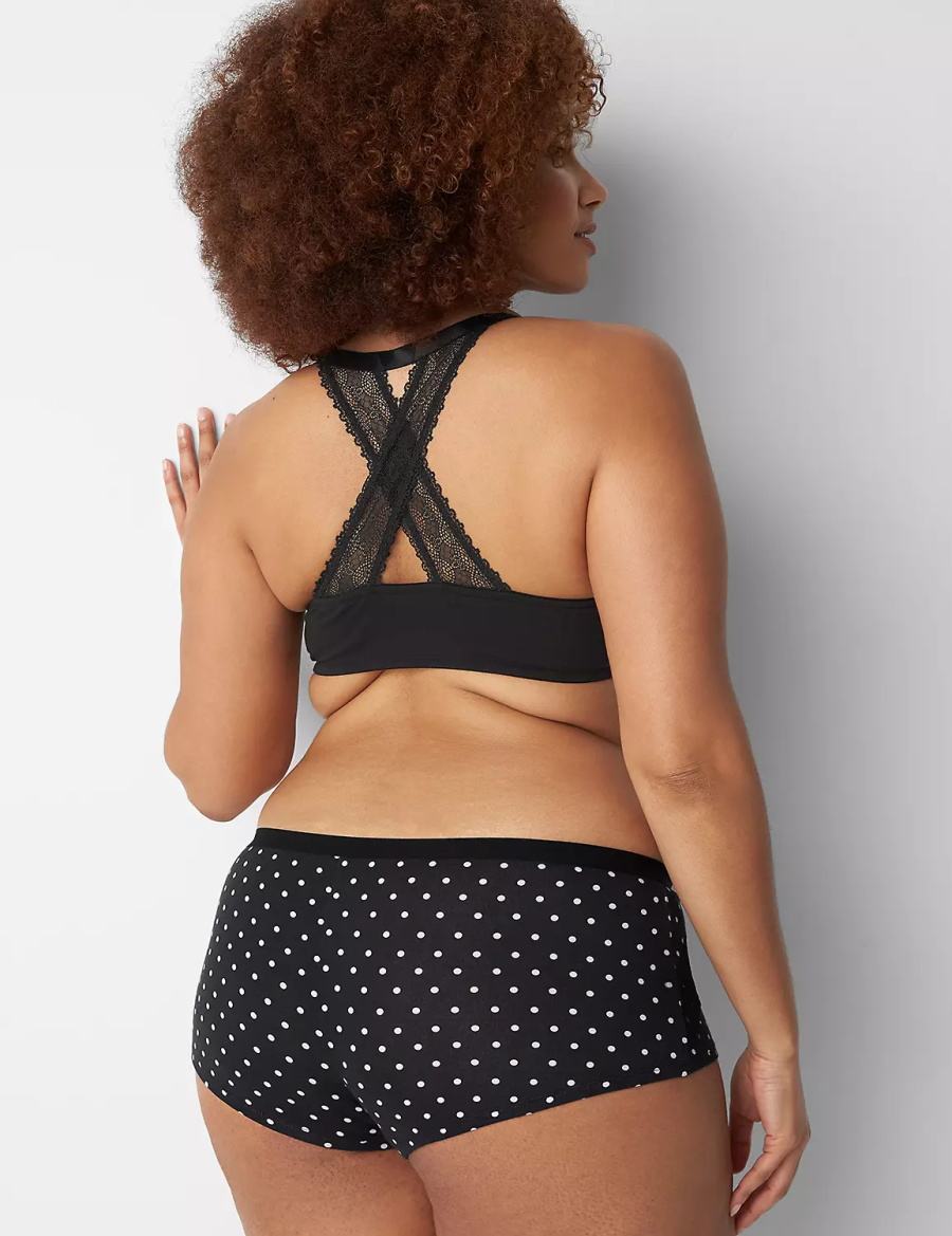 Lane Bryant Cotton Boyshort With Lace Trim Slips Dames Groen | YUK3018EN