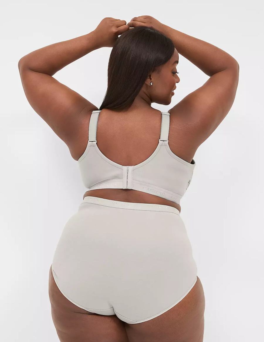 Lane Bryant Cotton High-Waist With Stretch Lace Slips Dames Room Zwart | UDF5647HS