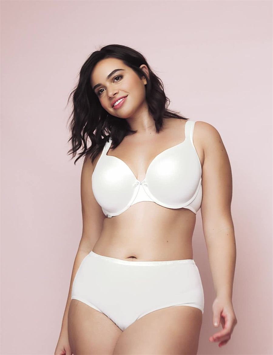 Lane Bryant Cotton Lightly Lined Full Coverage Bralettes Dames Wit | ZSA32CL