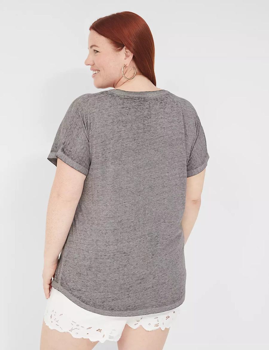 Lane Bryant Country Roads Take Me Home Graphic Tee T-shirts Dames Grijs | YWA5460LZ