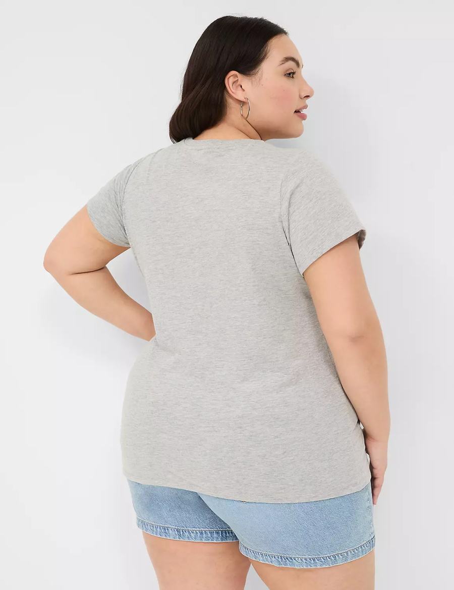 Lane Bryant Country Vibes Graphic Tee T-shirts Dames Lichtgrijs | KLL6481VT