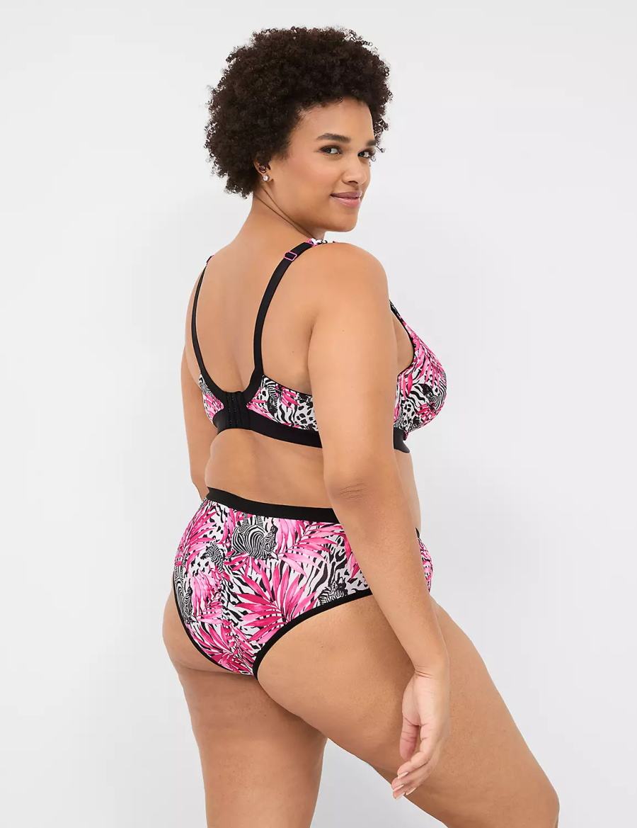 Lane Bryant Crush Microfiber Ruched-Back Brutaal Panty Dames Roze | TEG7167BT