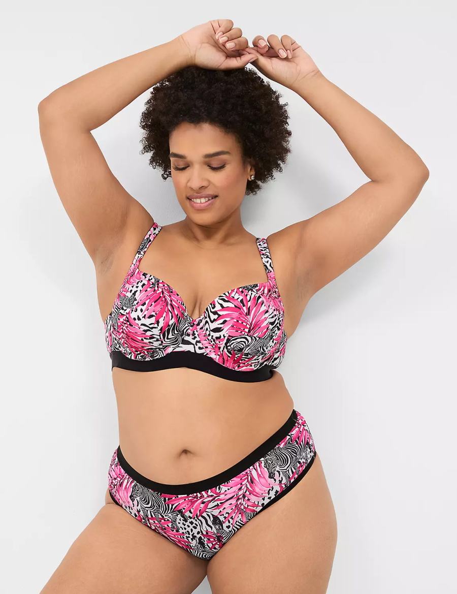Lane Bryant Crush Microfiber Ruched-Back Brutaal Panty Dames Roze | TEG7167BT