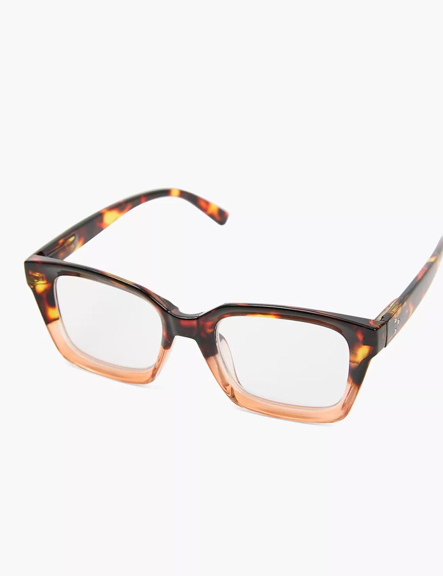 Lane Bryant Crystal Tortoiseshell & Tan Reading Bril Dames Bruin | XGC5270BX