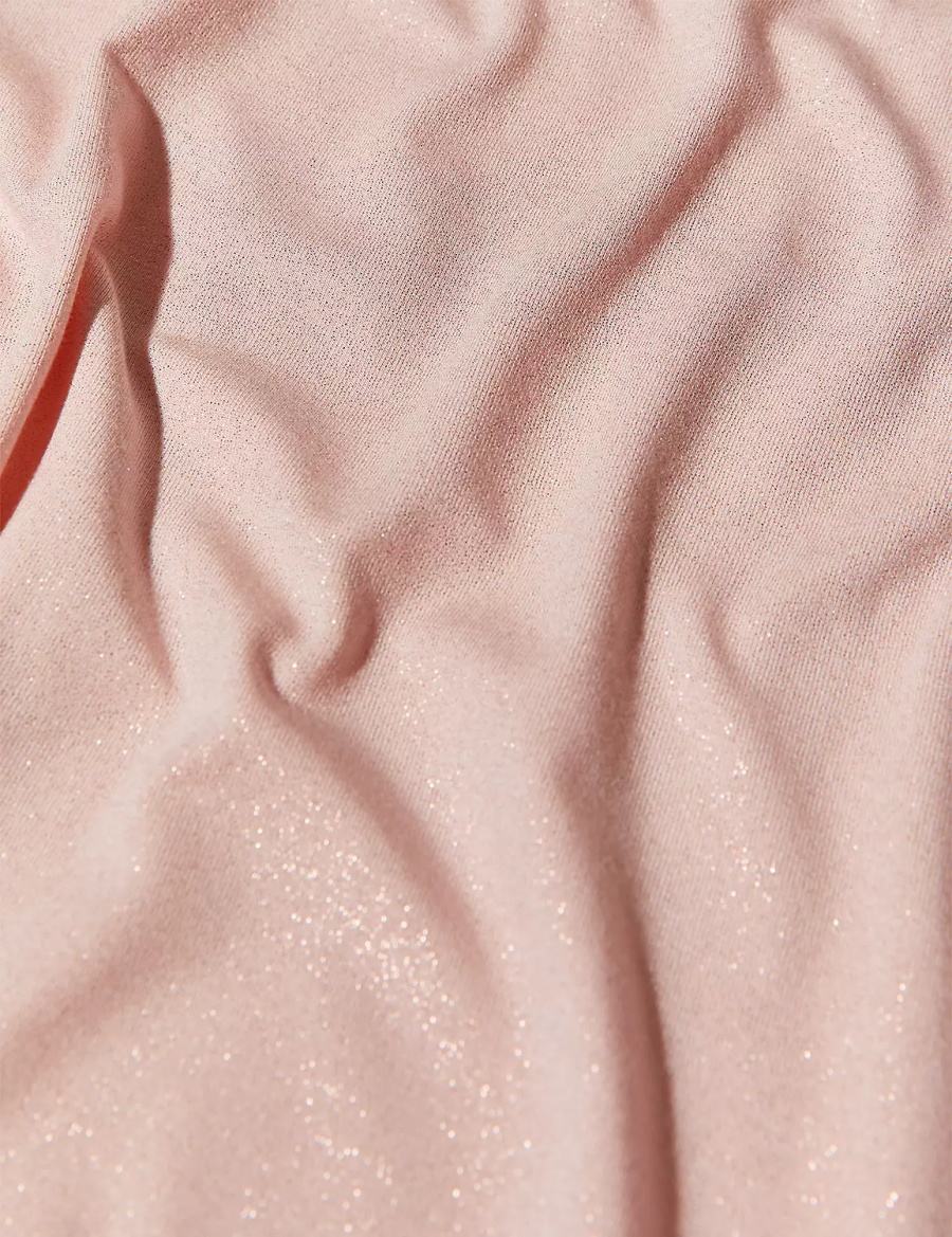 Lane Bryant Curved-Hem Perfect Sleeve Tee T-shirts Dames Roze | NIL106TM