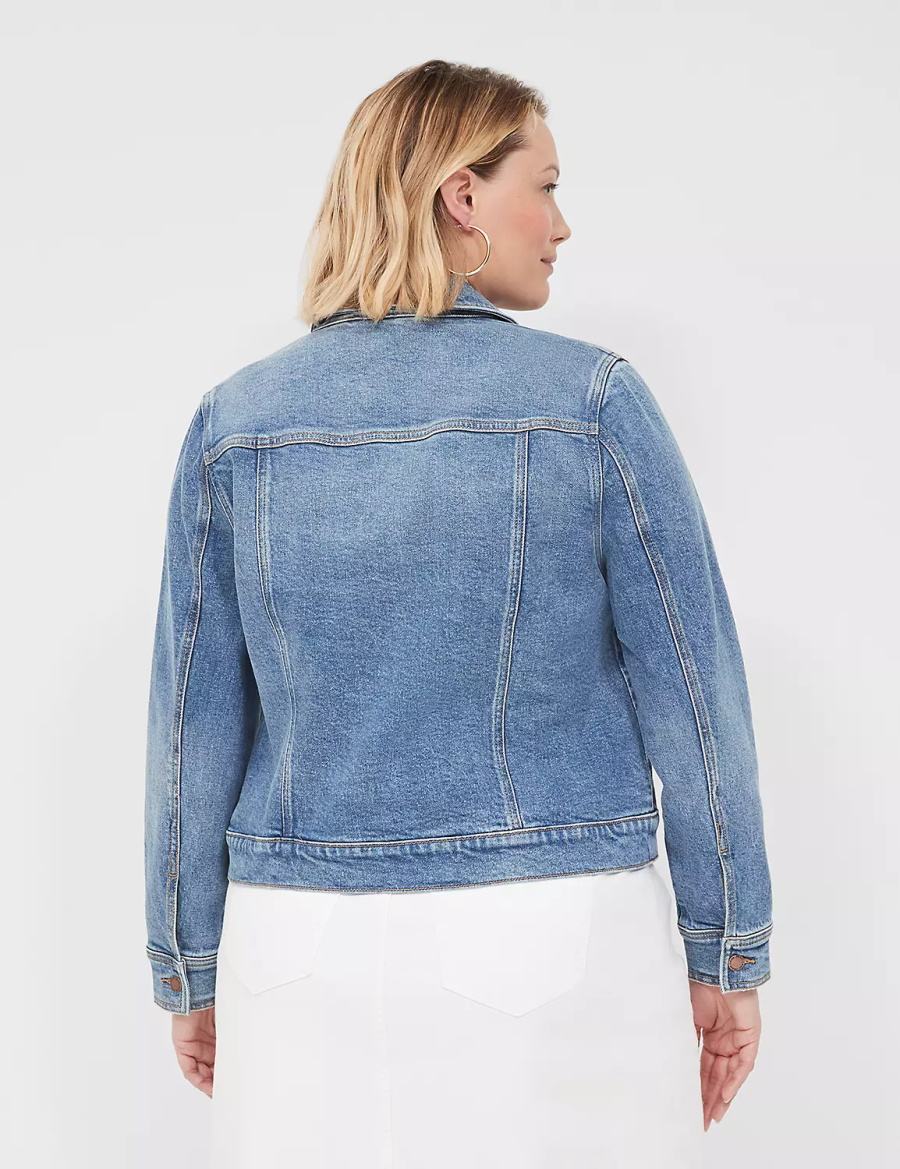 Lane Bryant Denim Jassen Dames Blauw | AWE3854DI