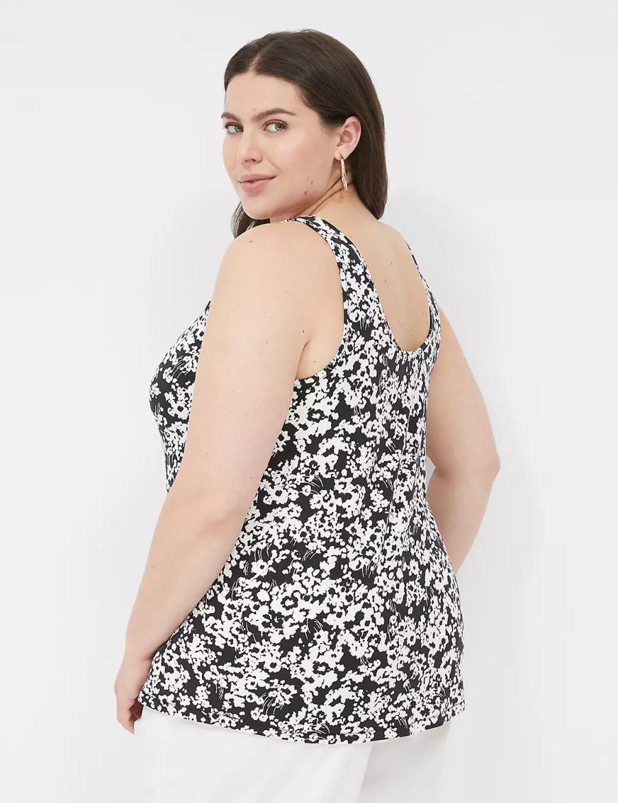 Lane Bryant Double Scoop Tanktop Dames Zwart | UQY8022HU