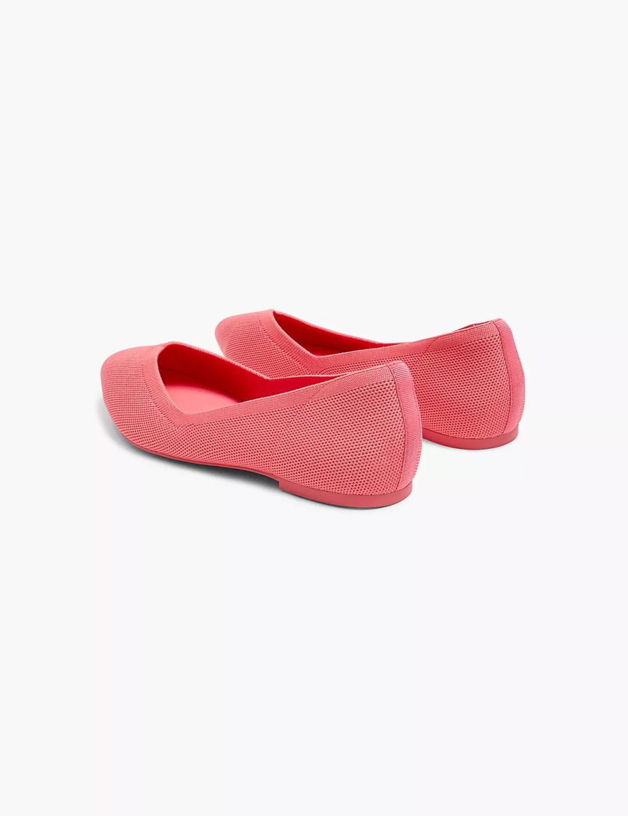 Lane Bryant Dream Cloud Pointed Toe Knit Ballerinas Dames Koraal | SBG8721NF