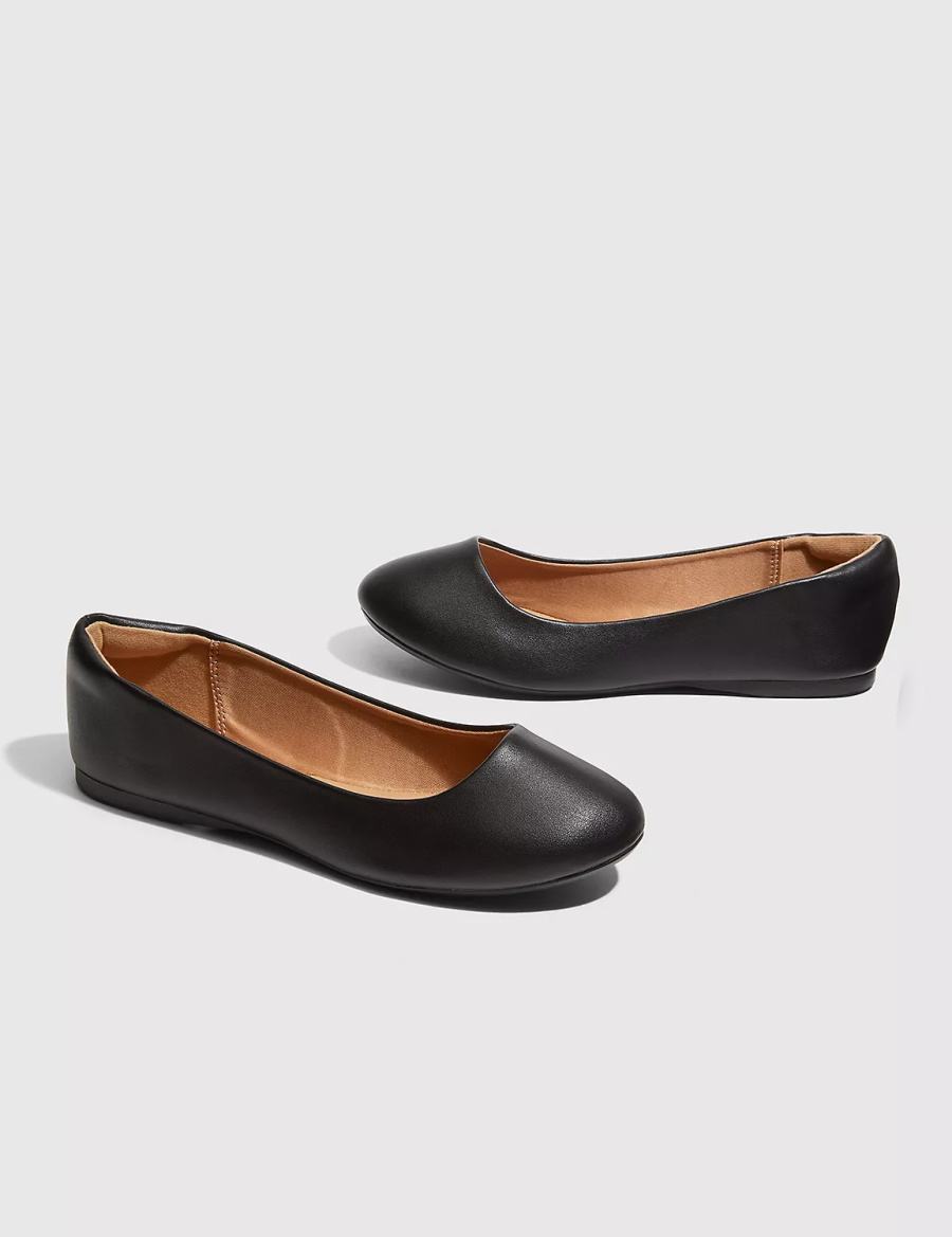 Lane Bryant Dream Cloud Round-Toe Ballerinas Dames Zwart | OGQ7686HT