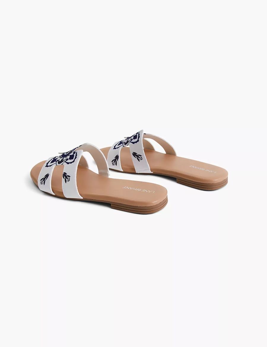 Lane Bryant Dream Cloud Slip-On Platte Sandalen Dames Wit | DLT3616EB