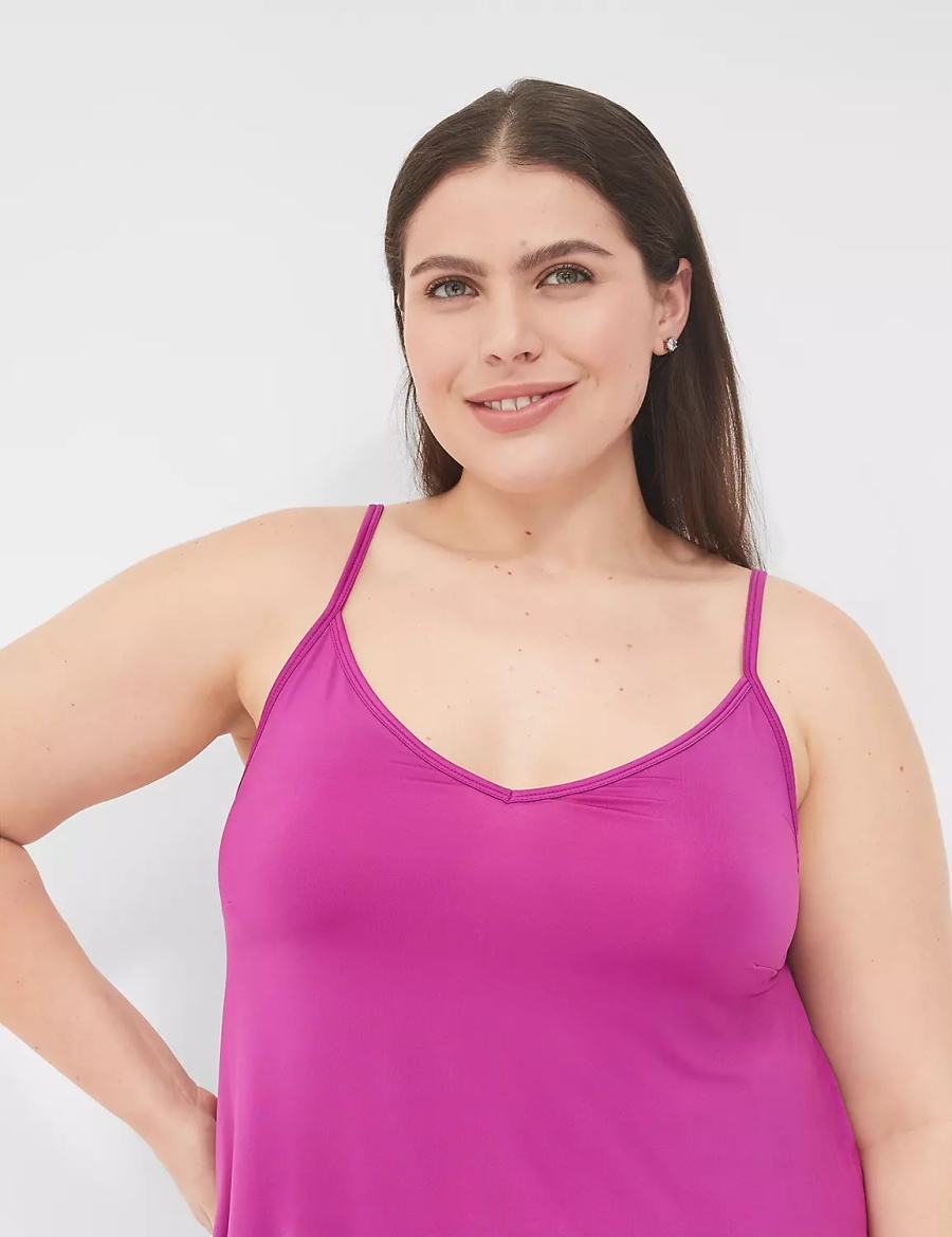 Lane Bryant DreamyCool Cami & Block Pant PJ Set Pyjama Dames Paars Gekleurd | MOP7783KH