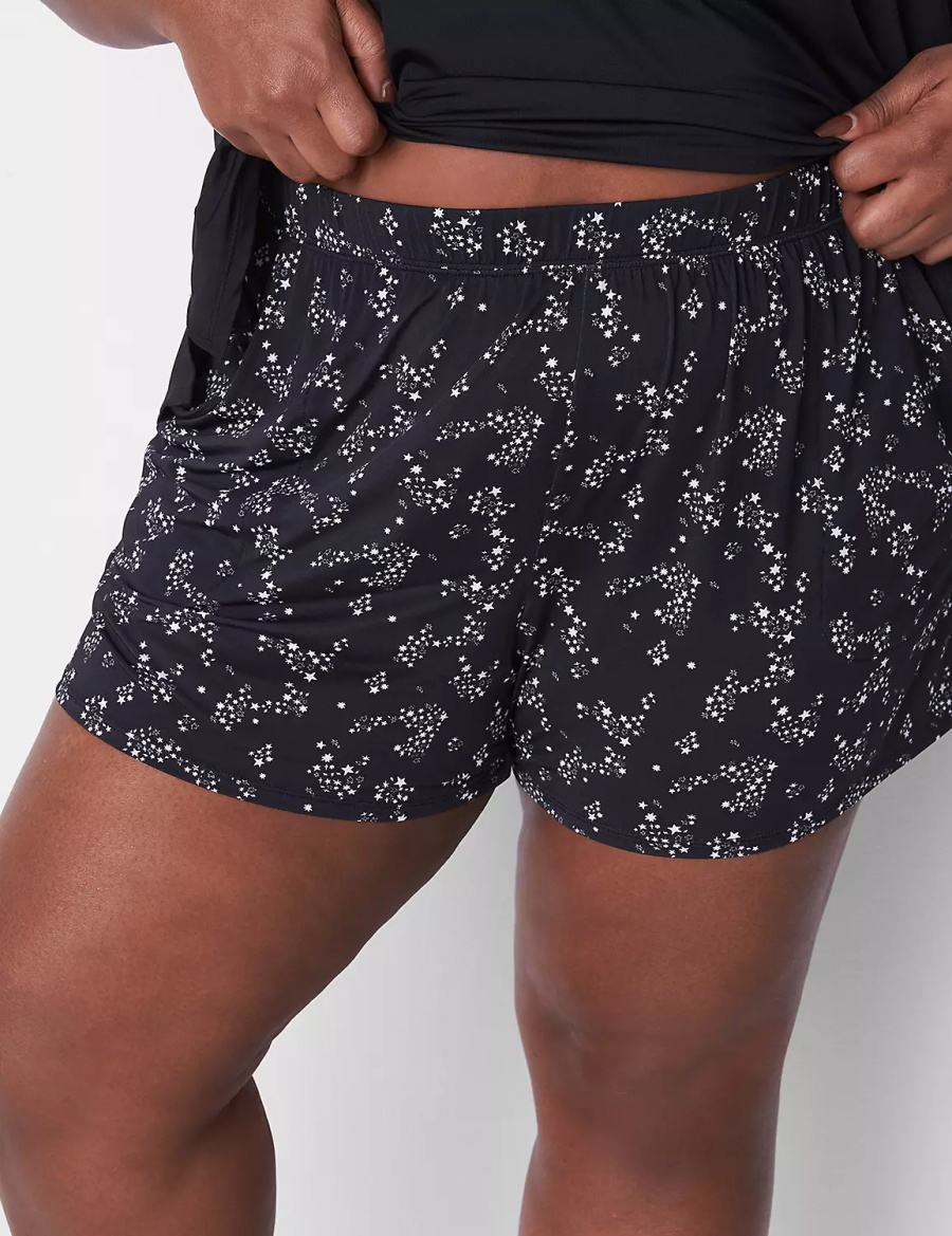 Lane Bryant DreamyCool Cami & Short PJ Set Pyjama Dames Zwart | REL2354AJ