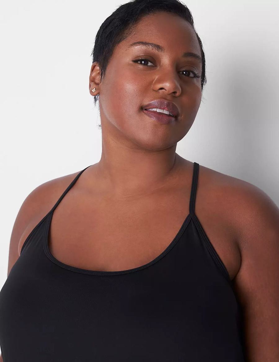 Lane Bryant DreamyCool Cami & Short PJ Set Pyjama Dames Zwart | REL2354AJ