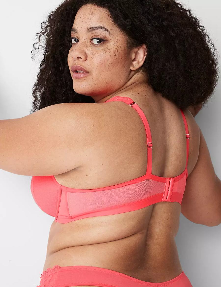 Lane Bryant Embroidered High Apex Ongevoerde BH Dames Koraal | SSO10072MR