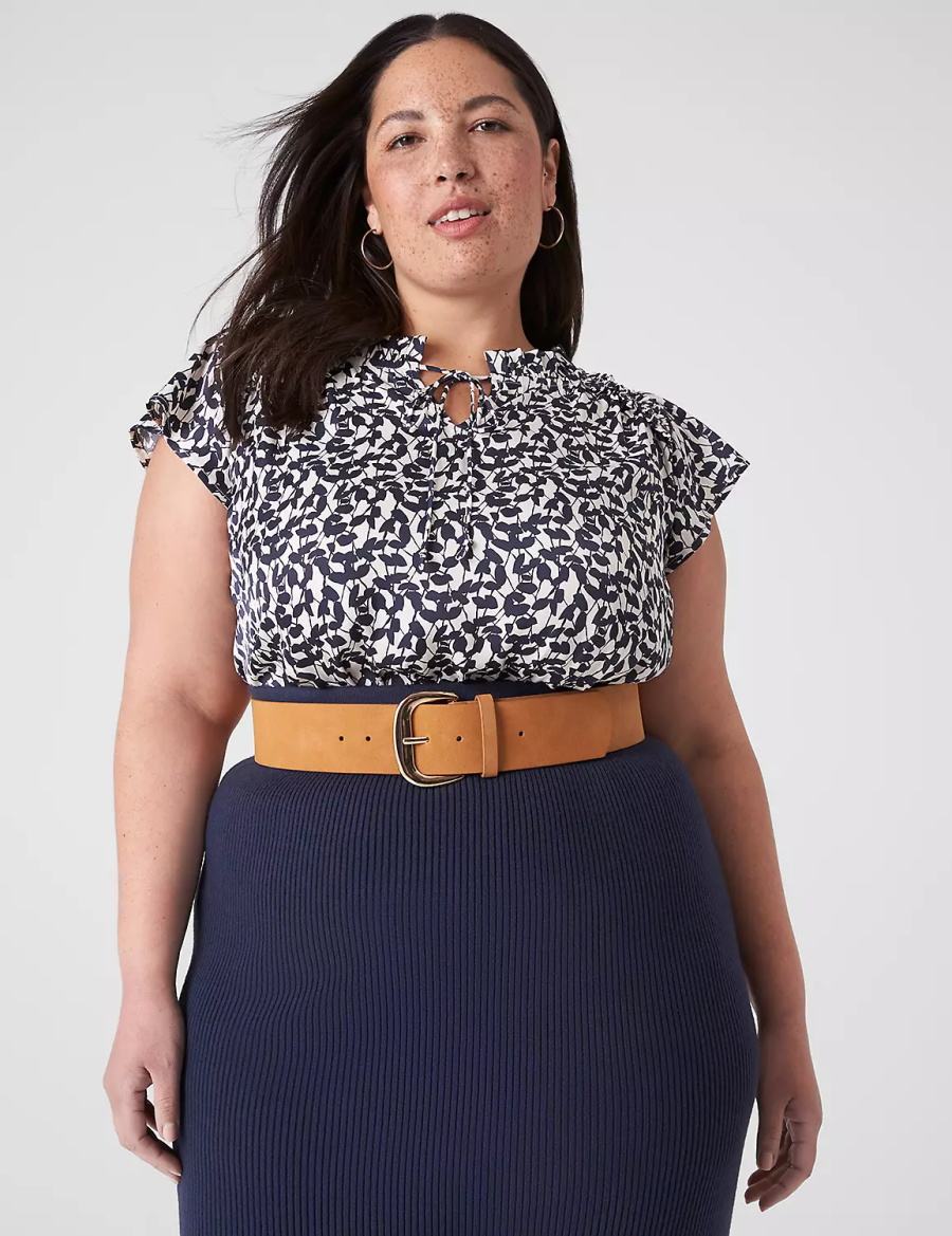 Lane Bryant Faux-Leather Hardware Waist Riemen Dames Bruin | CDY946TX