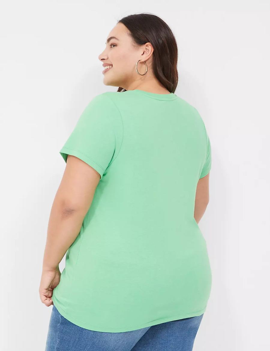 Lane Bryant Feeling Lucky Graphic Tee Tanktop Dames Lichtgroen | GIJ5524ID