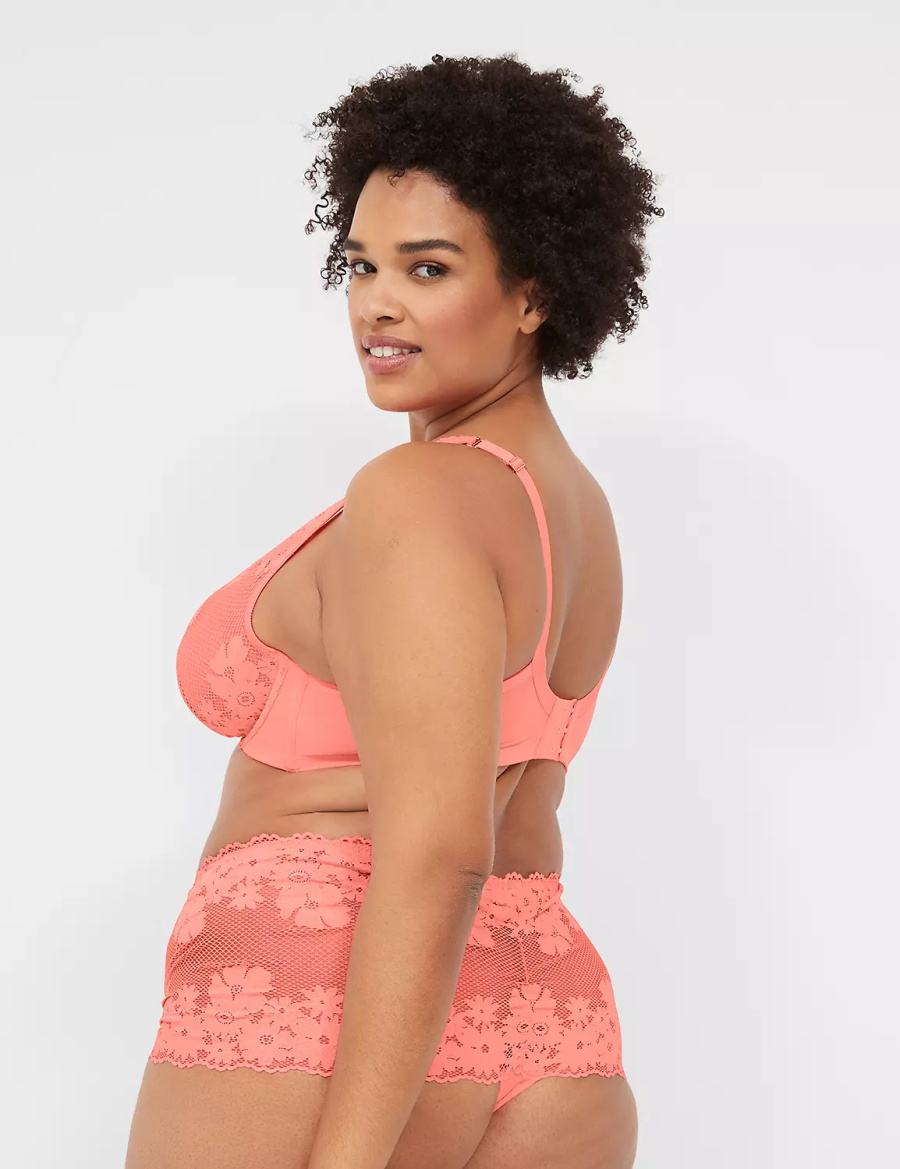Lane Bryant Fishnet Lace String Panty Dames Roze | FSF3661HU