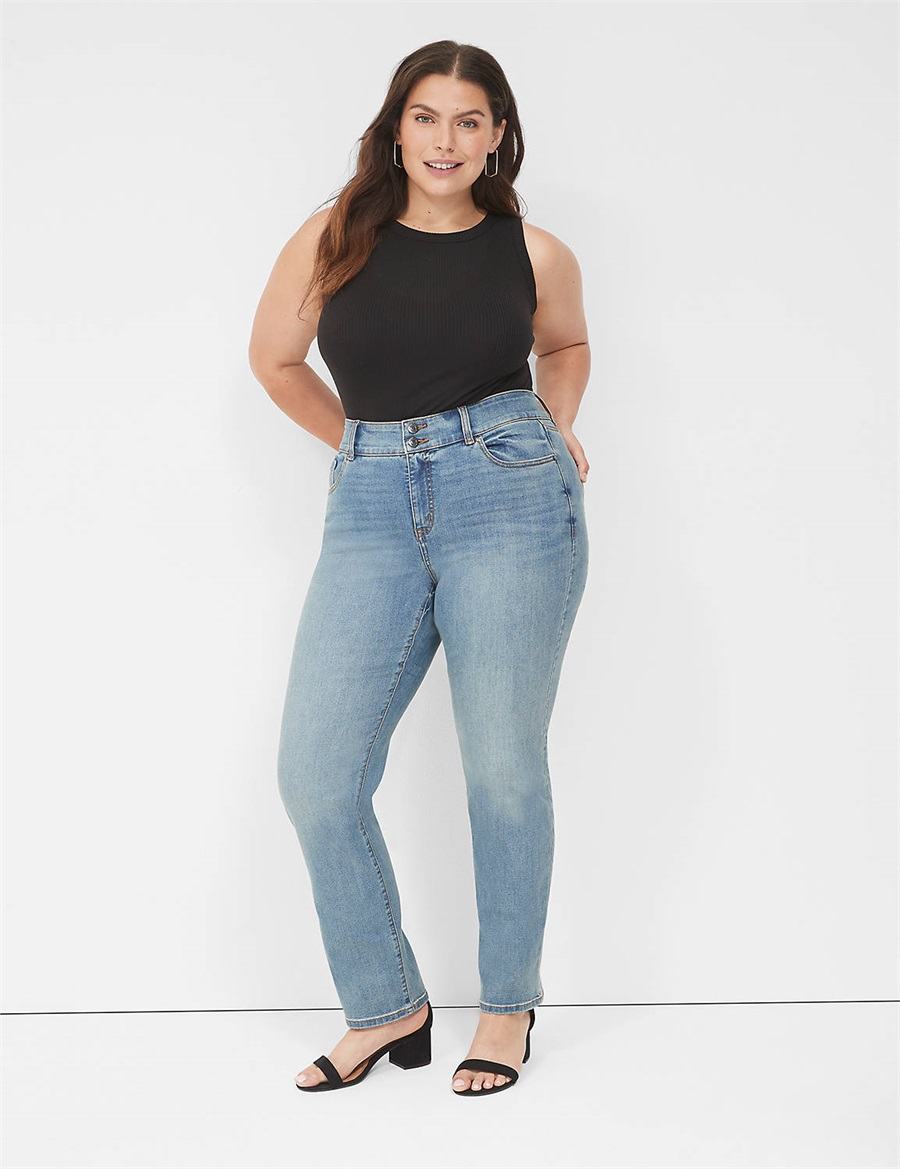 Lane Bryant Fitted High-Neck Rib Tanktop Dames Zwart | ZZF2653VK