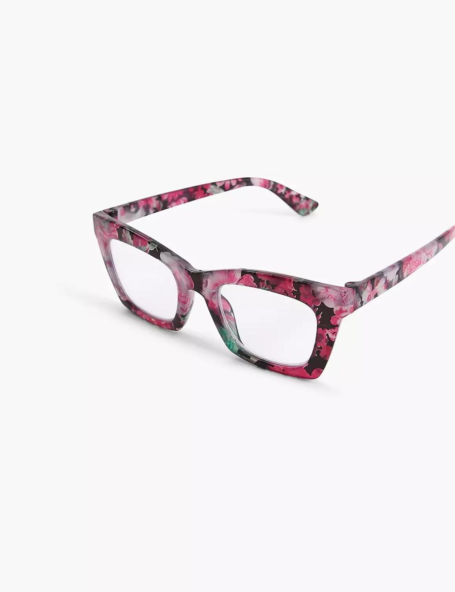Lane Bryant Floral Print Cateye Reading Bril Dames Rood Gekleurd | UGP8571MB