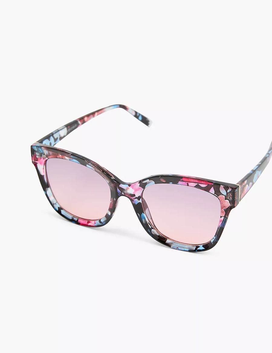 Lane Bryant Floral Print Cateye Zonnebril Dames Gekleurd | WNE6680DX