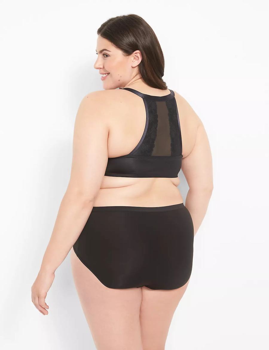 Lane Bryant Front-Close Boost Plunge Bralettes Dames Zwart | OIO3375UW