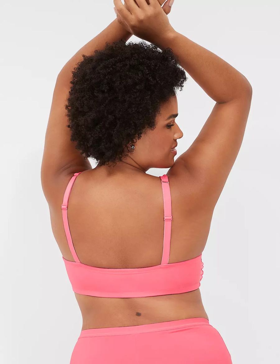 Lane Bryant Front-Close Smooth Boost Plunge Bralettes Dames Roze | UTM7246QH