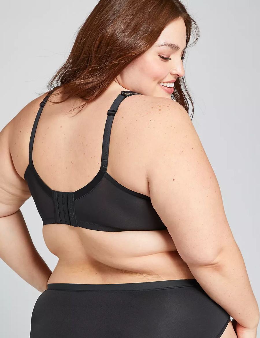 Lane Bryant Full Coverage with Lace Ongevoerde BH Dames Zwart | BVT9228RA
