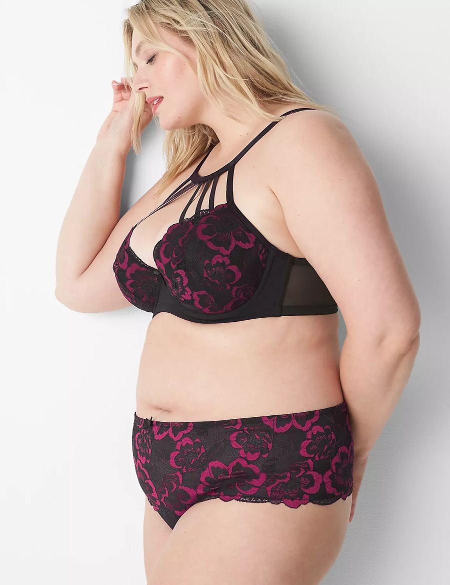 Lane Bryant High-Neck Lightly Lined Balconette BH Dames Zwart | HWA6735NN