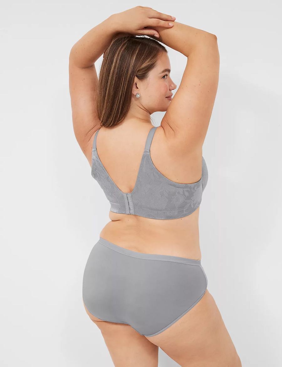 Lane Bryant Invisible Lace Backsmoother Lightly Lined Balconette BH Dames Grijs | NKI2073NO