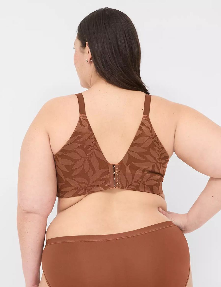 Lane Bryant Invisible Lace Backsmoother Lightly Lined Balconette BH Dames Chocola | PCK8757KZ