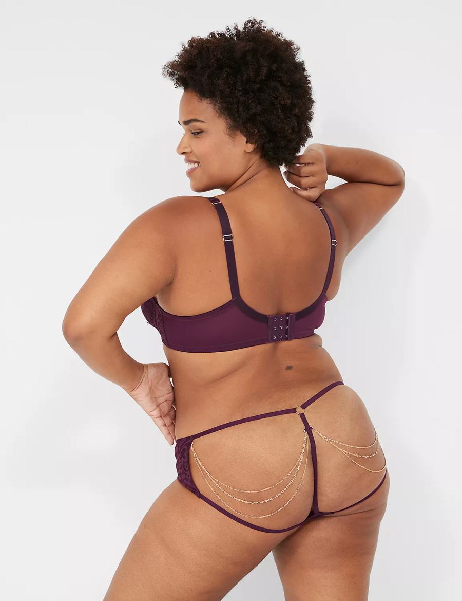 Lane Bryant Jewelry Demi Ongevoerde BH Dames Bordeaux | KDG1258EY