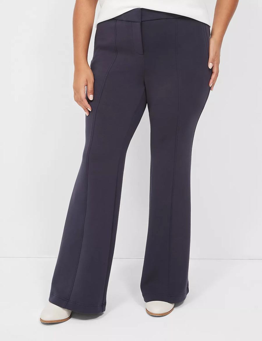Lane Bryant Journey Knit Flare Broek Dames Blauw | HTJ2145GD