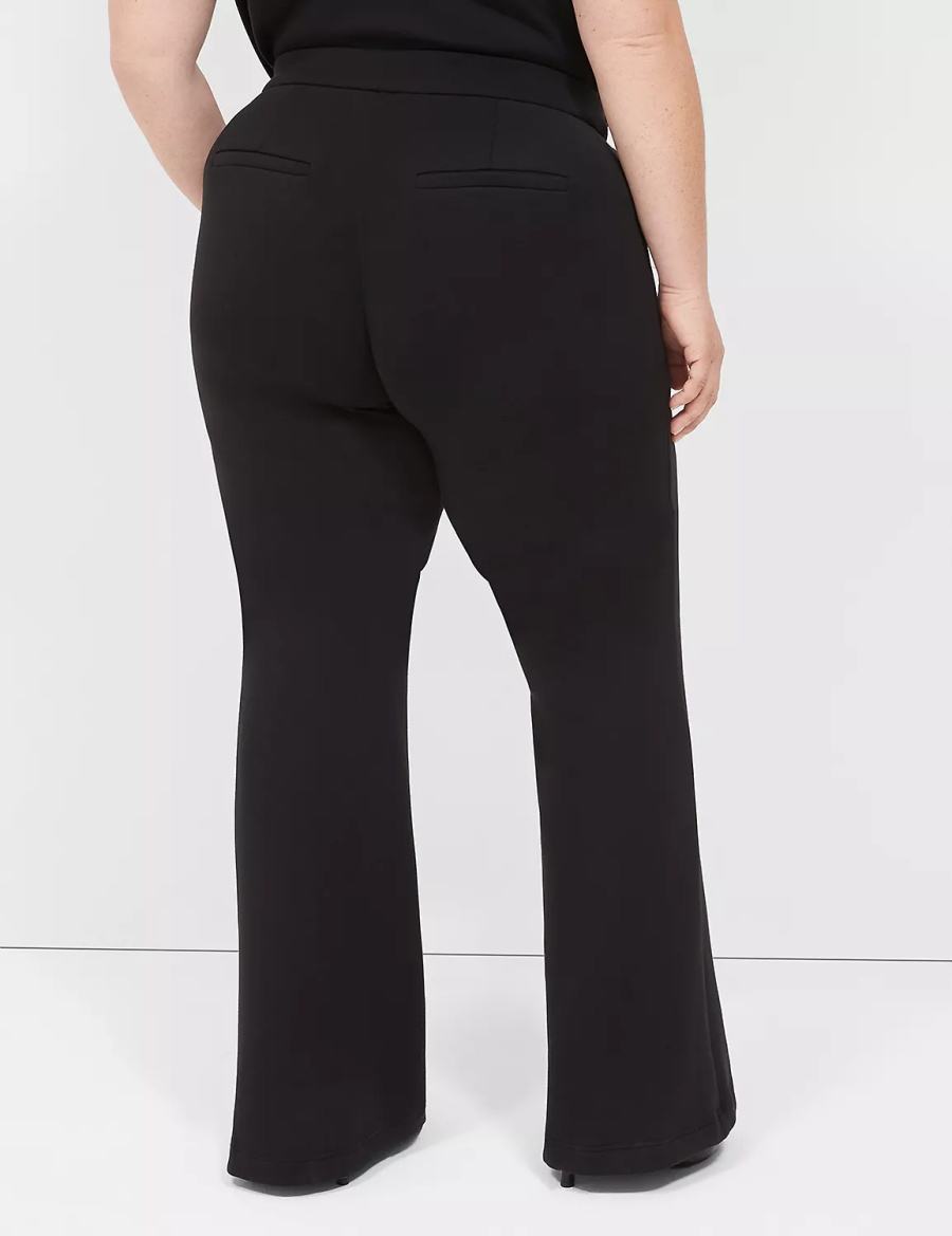 Lane Bryant Journey Knit Flare Broek Dames Zwart | CME4085CS