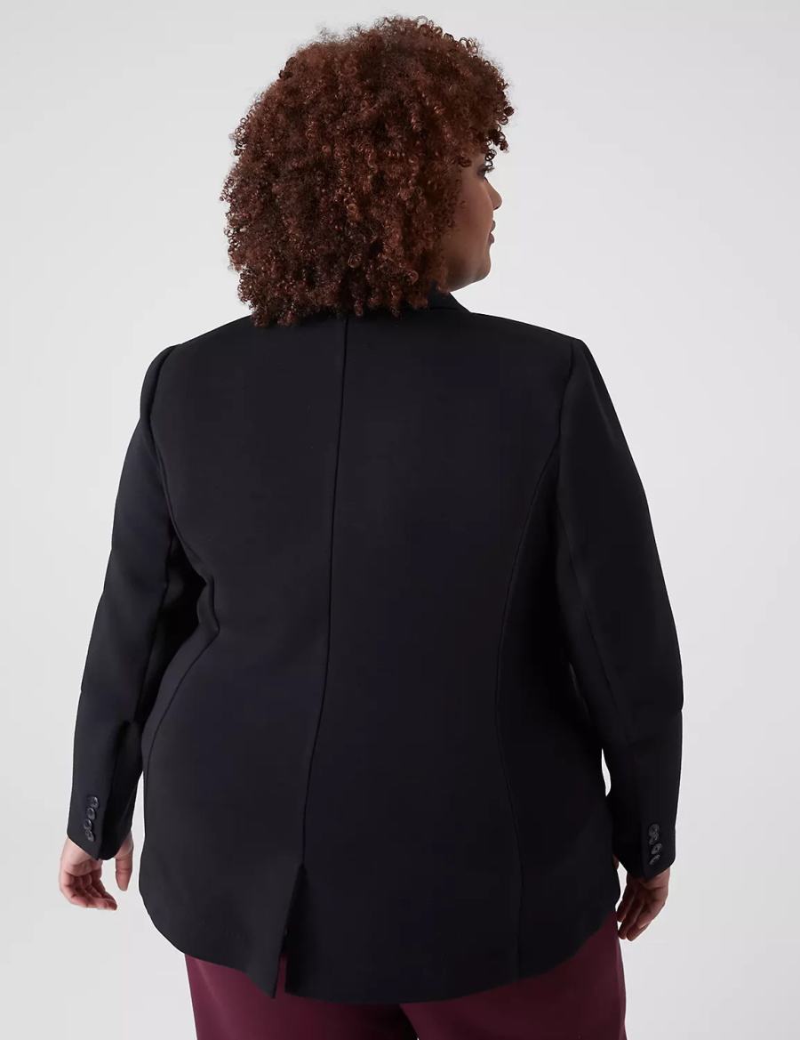 Lane Bryant Journey Knit With Zipper Pocket Jassen Dames Zwart | QJT2298WU