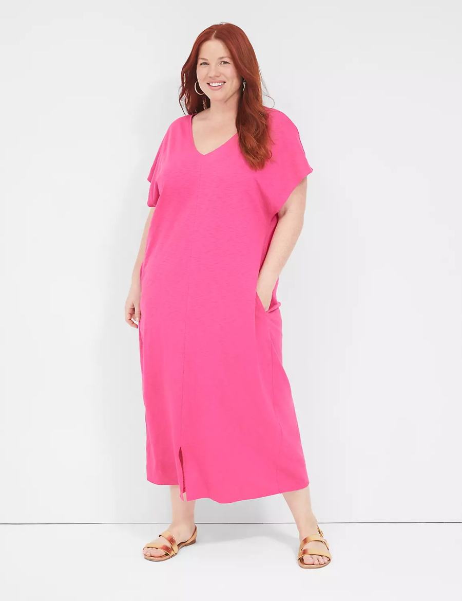 Lane Bryant Knit Dolman Maxi Cover-ups Dames Paars | RMC342ET