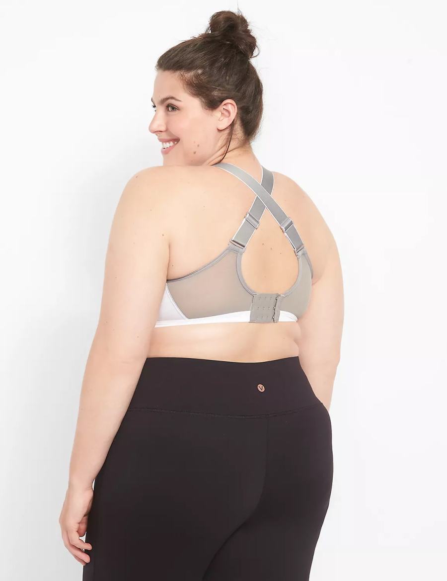 Lane Bryant LIVI High-Impact Wicking Underwire Sport BH Dames Wit | CIF9278TE