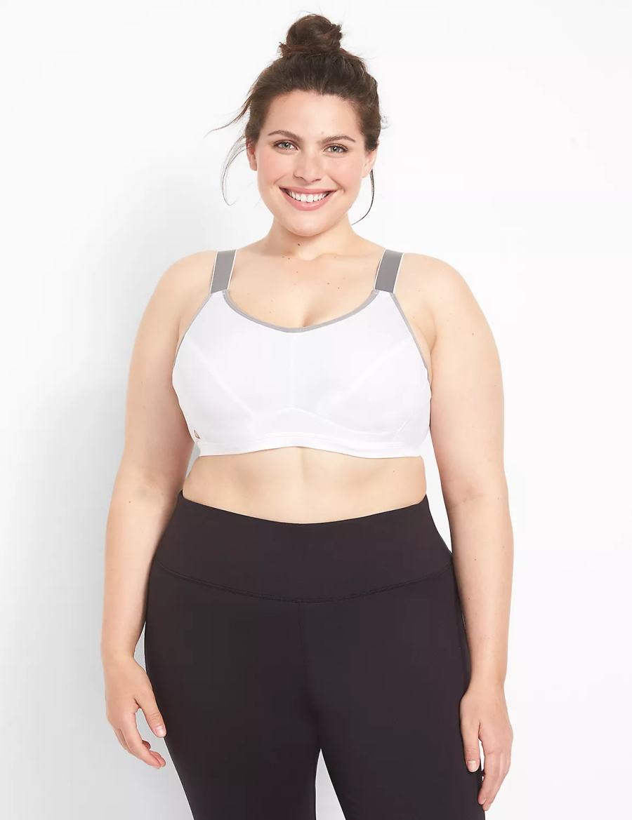 Lane Bryant LIVI High-Impact Wicking Underwire Sport BH Dames Wit | CIF9278TE