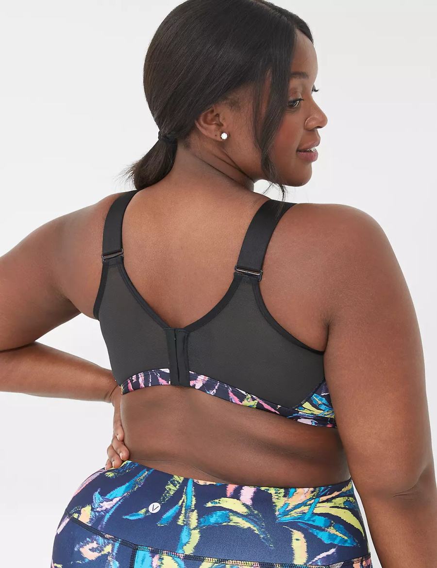 Lane Bryant LIVI High-Impact Wicking Underwire Sport BH Dames Donkerblauw Gekleurd | QBX782DL