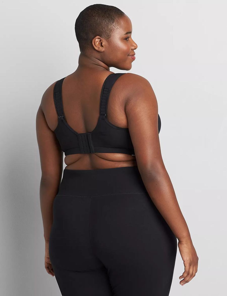 Lane Bryant LIVI High-Impact Wicking Underwire Sport BH Dames Zwart | VLW5691LL