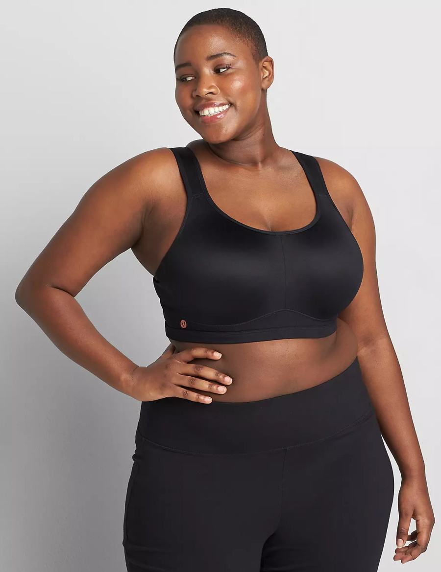 Lane Bryant LIVI High-Impact Wicking Underwire Sport BH Dames Zwart | VLW5691LL