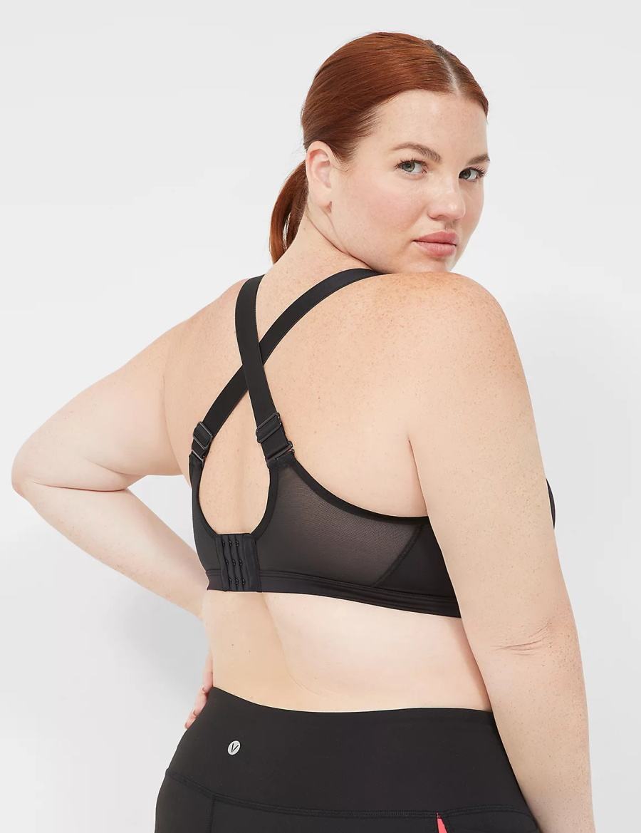 Lane Bryant LIVI High-Impact Wicking Underwire Sport BH Dames Zwart | QRL3845QD