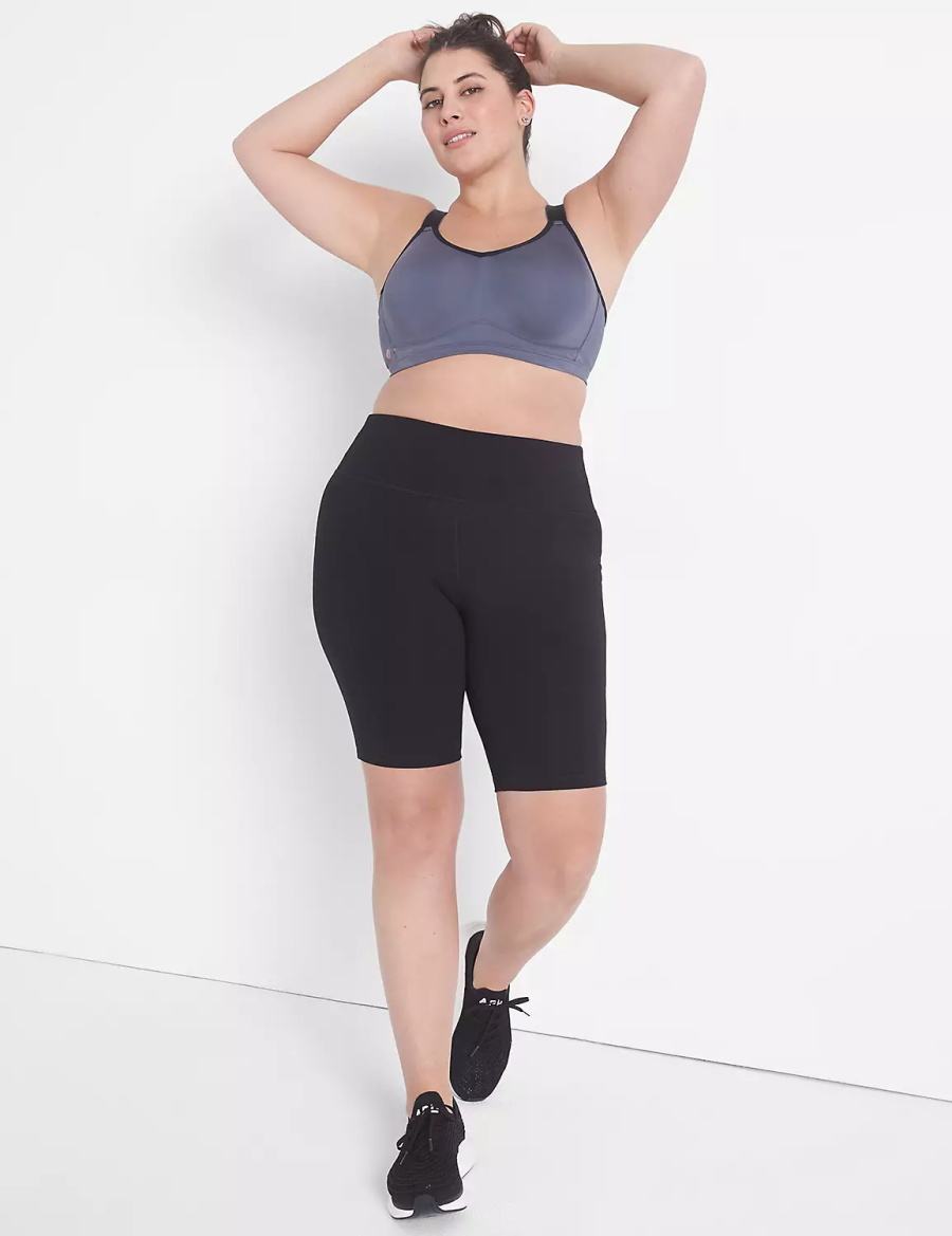 Lane Bryant LIVI High-Impact Wicking Underwire Sport BH Dames Grijs Zwart | VBA6373CM