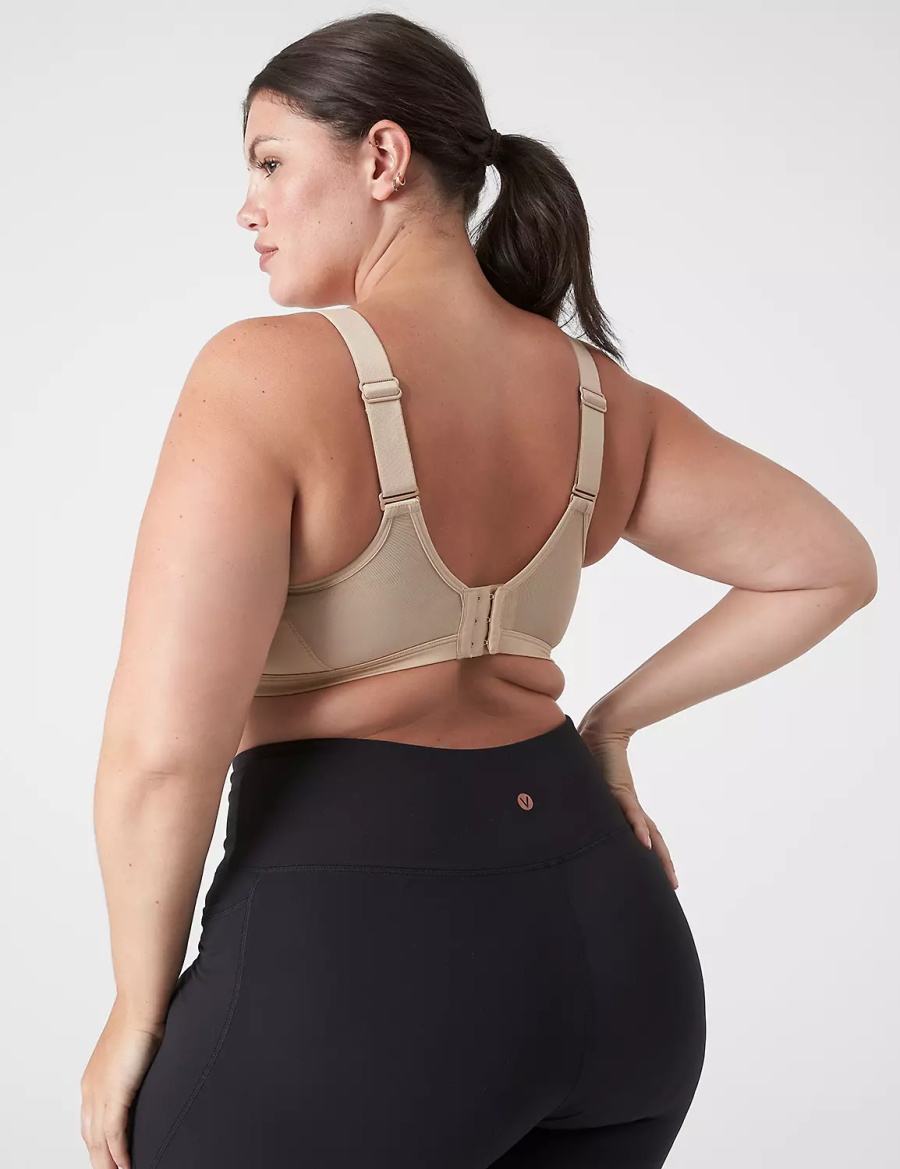 Lane Bryant LIVI High-Impact Wicking Underwire Sport BH Dames Beige | VFX874EQ