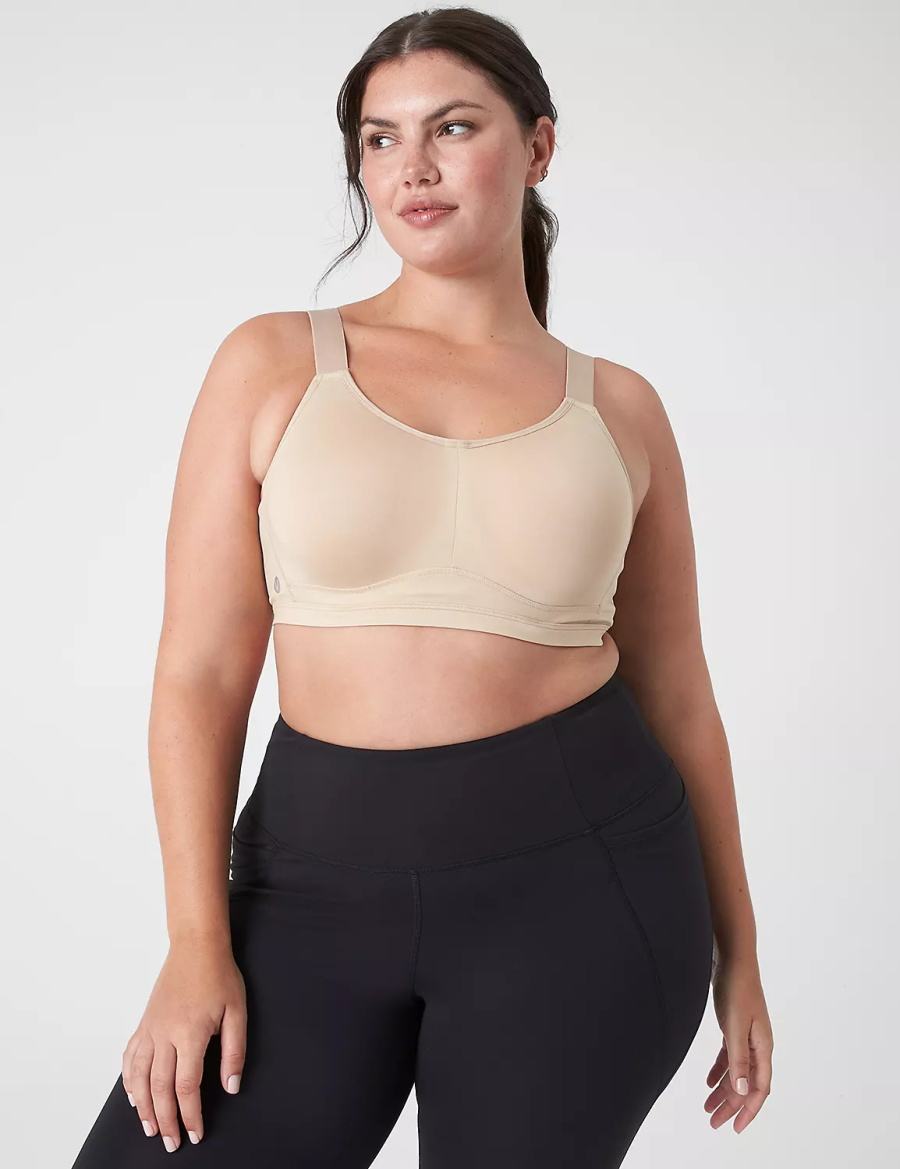 Lane Bryant LIVI High-Impact Wicking Underwire Sport BH Dames Beige | VFX874EQ