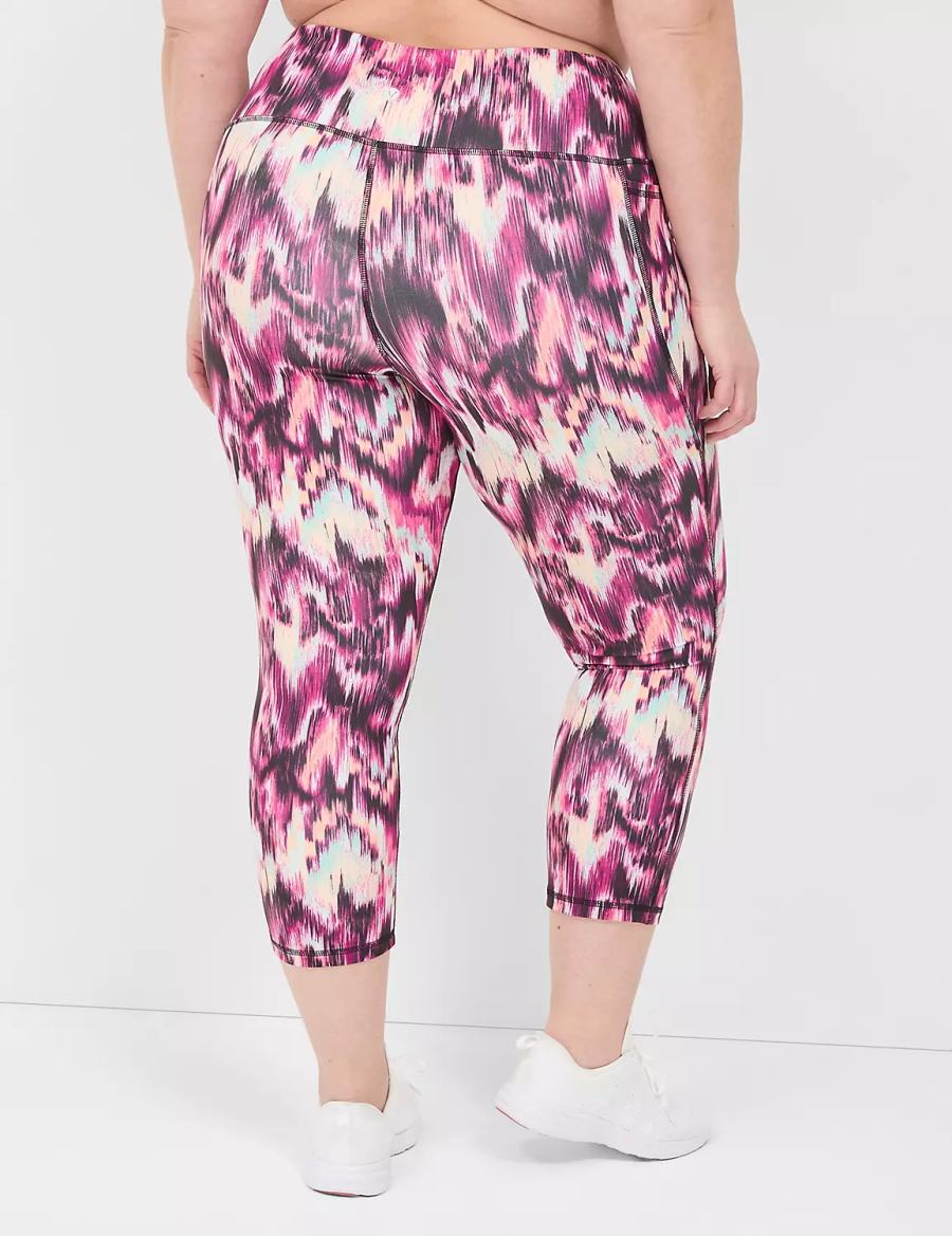 Lane Bryant LIVI High-Rise Recycled LIVI Soft Capri Leggings Dames Roze | WFU2486QW