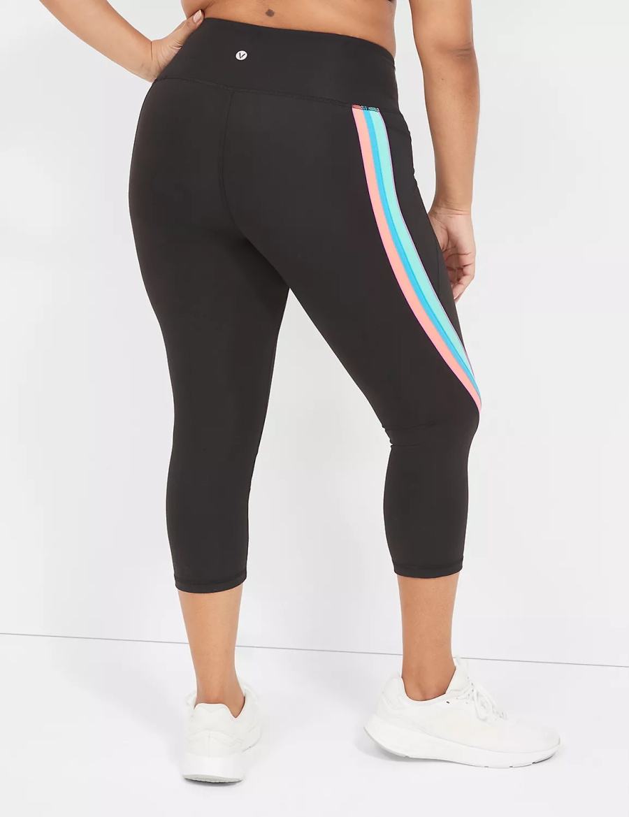 Lane Bryant LIVI High-Rise Recycled LIVI Soft Capri Leggings Dames Zwart | KWC4140PT