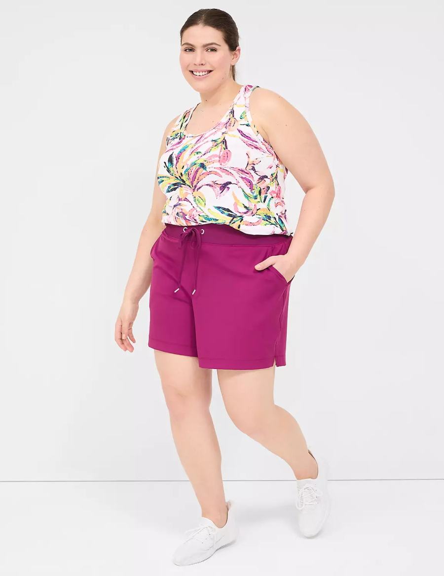 Lane Bryant LIVI Knit Korte Broek Dames Donkerpaars | BUZ8421XH