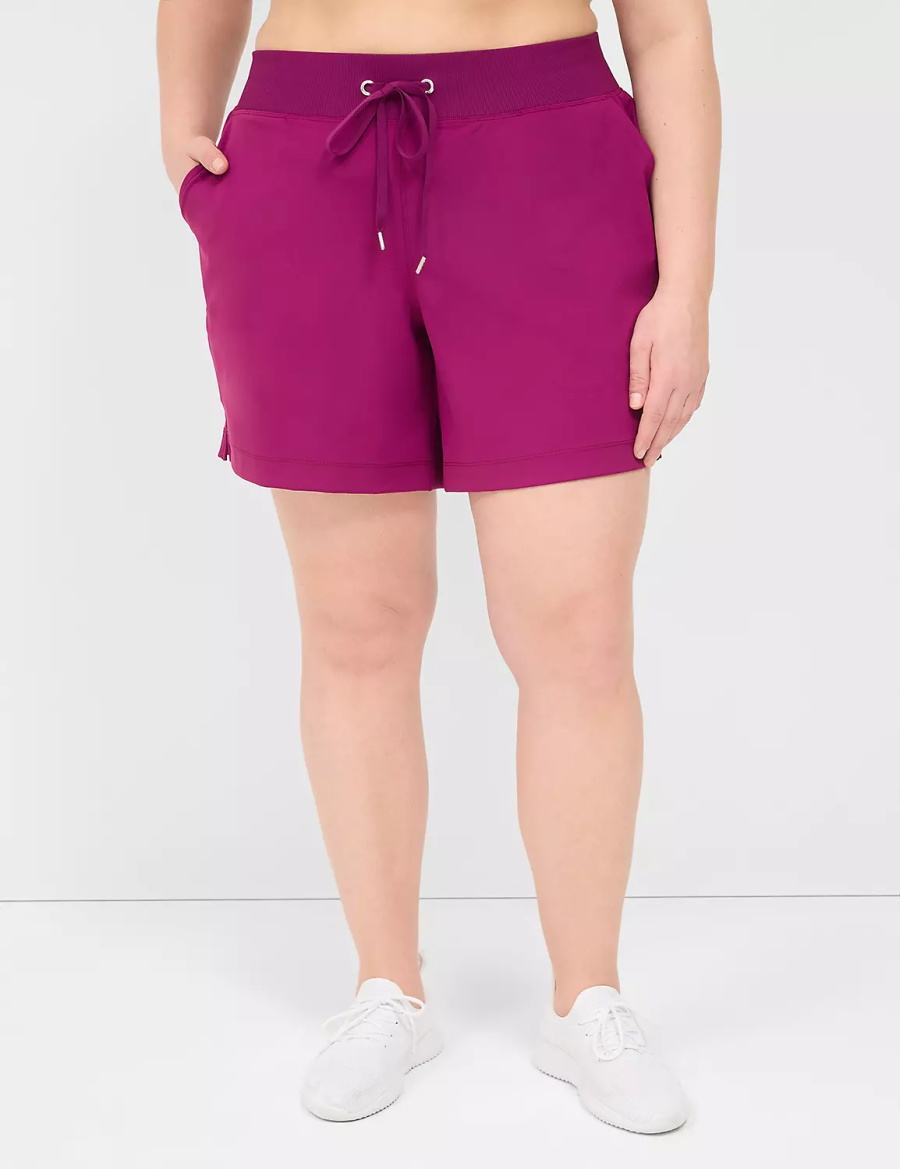 Lane Bryant LIVI Knit Korte Broek Dames Donkerpaars | BUZ8421XH