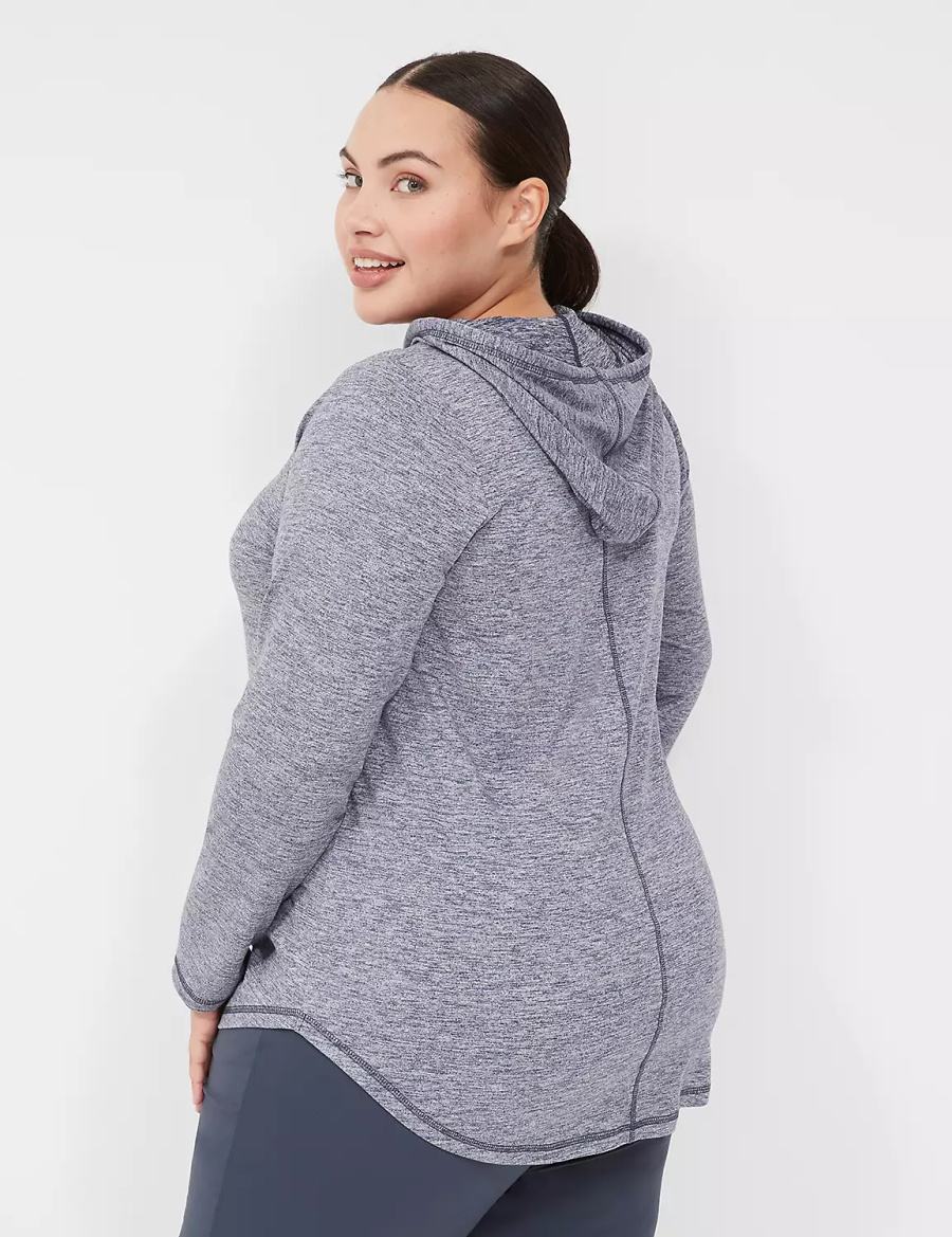 Lane Bryant LIVI Long-Sleeve Recycled LIVI Soft Hoodie Dames Donkerblauw | VWT3186HX