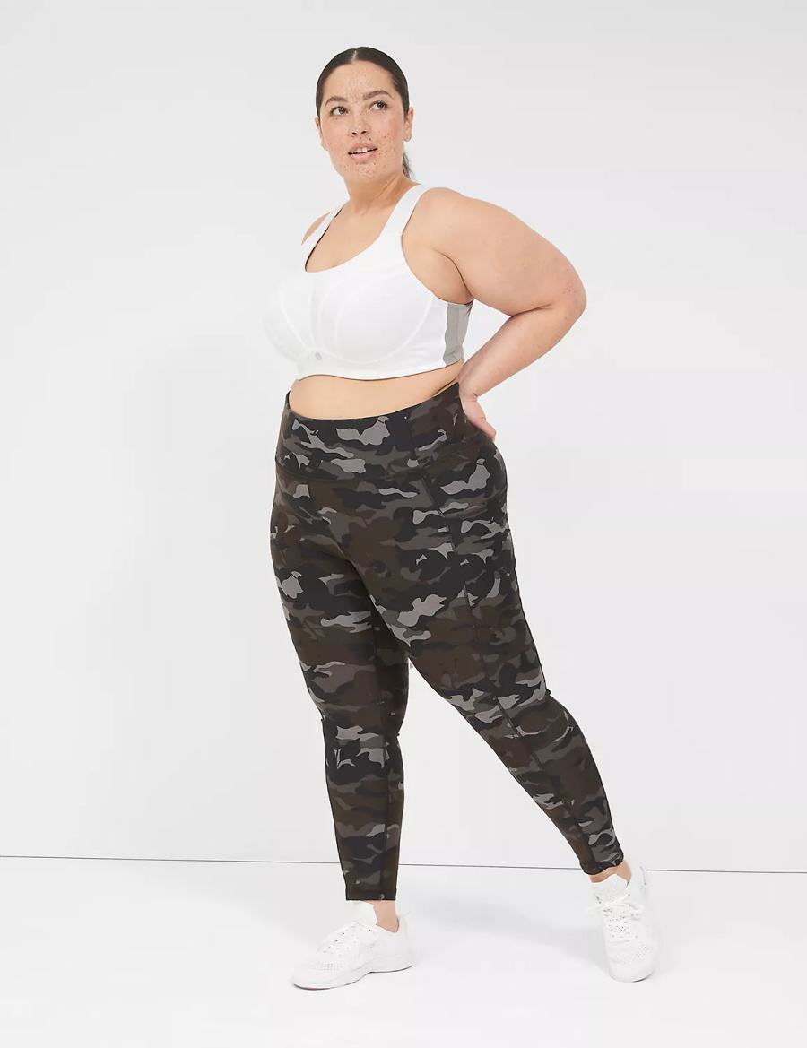 Lane Bryant LIVI Max Support Wicking Underwire Sport BH Dames Wit | DPH2023CM